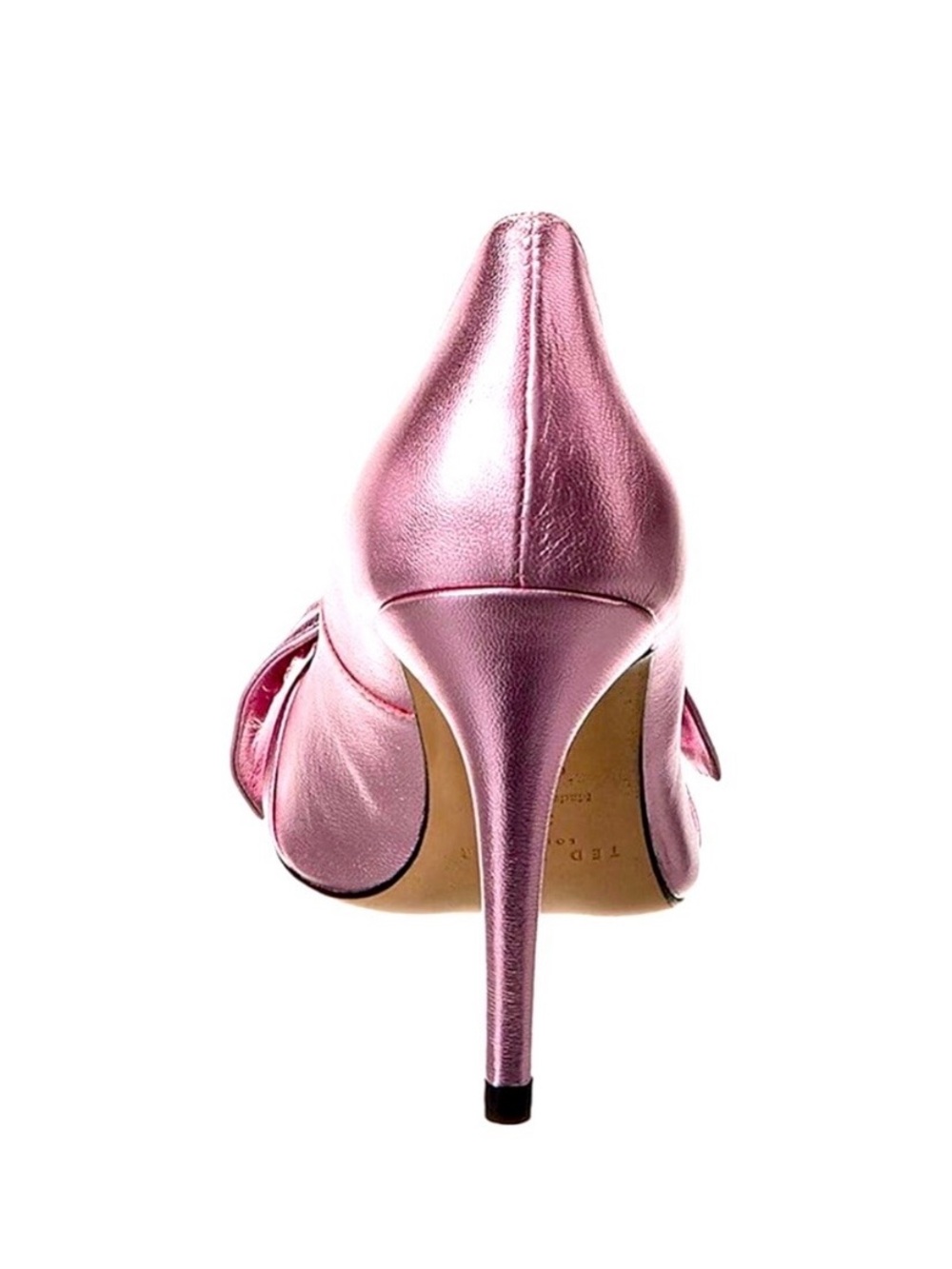 Ted Baker Metallic Rose Bow Pointed-Toe Pumps - Picture 4 of 9